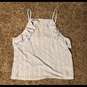 AEO High Neck Tank w/ Ruffles
